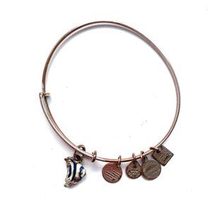 Alex and Ani Tropical Fish Charm Bangle - Silver Finish Expands 2"- 3.5"